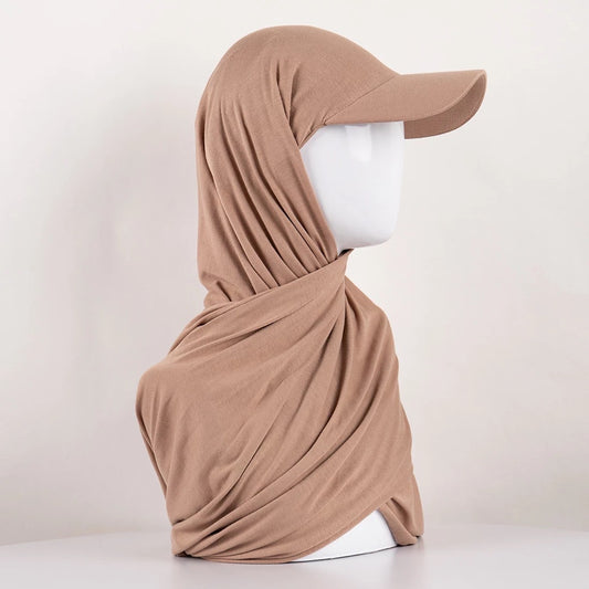Jersey Hijab with Cap